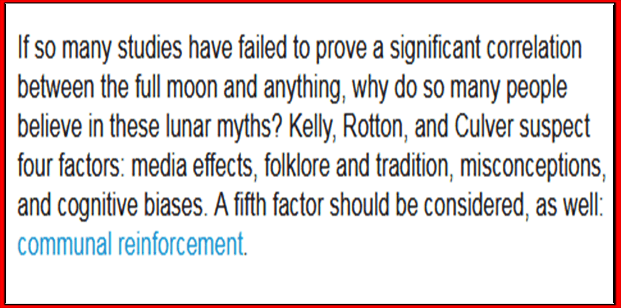 the correlation with lunar phase always evaporates