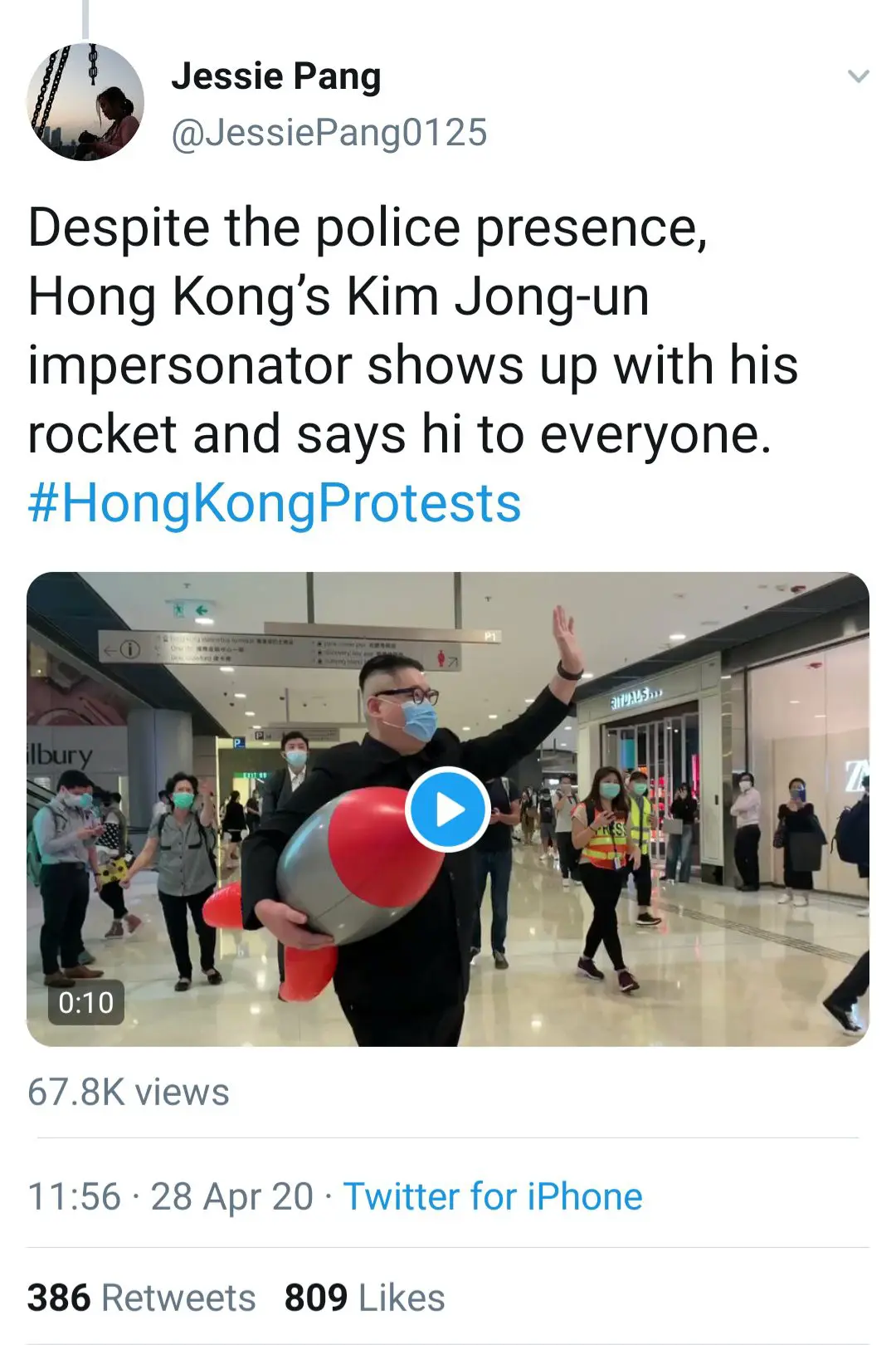 شبيه كيم جونغ أون صاروخ مظاهرات هونغ كونغ شبيه كيم جونغ أون صاروخ مظاهرات هونغ كونغ