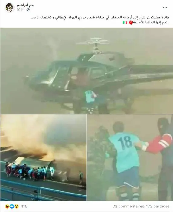 اختطاف مزيف لاعب كرة القدم إيطاليا