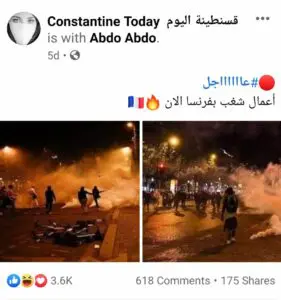 مصدر ادعاء أعمال شغب و مظاهرات في فرنسا الآن زائف جزئي فتبينوا