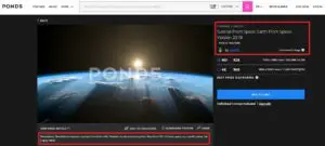لقطة شاشة من موقع POND5 للفيديو الذي أخذت منه صورة الادعاء