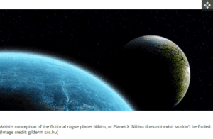 مشهد تقريبي لاقتراب لكوكب نيبيرو المزعوم والغير موجود من الأرض فتبينوا