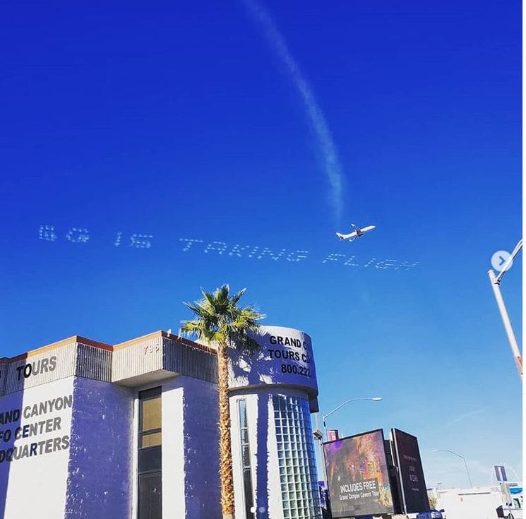 Source: The Skywriters - Skytyping & Sky Banners Facebook page