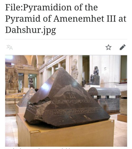 Pyramidion of the Pyramid of Amenemhet III