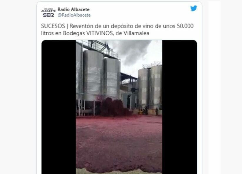 انفجار مصنع نبيذ في الجزائر زائف جزئي الحقيقة أن المصنع في إسبانيا فتبينوا