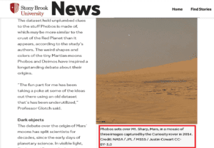 Martian Moon Sprang from Impact on Home Planet SBU News فتبينوا