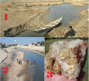 صور ادعاء نهري دجلة والفرات وظهور الذهب مضلل فتبينوا