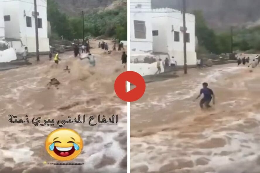 الفيديو المتداول لا علاقة له بإعصار شاهين الأخير