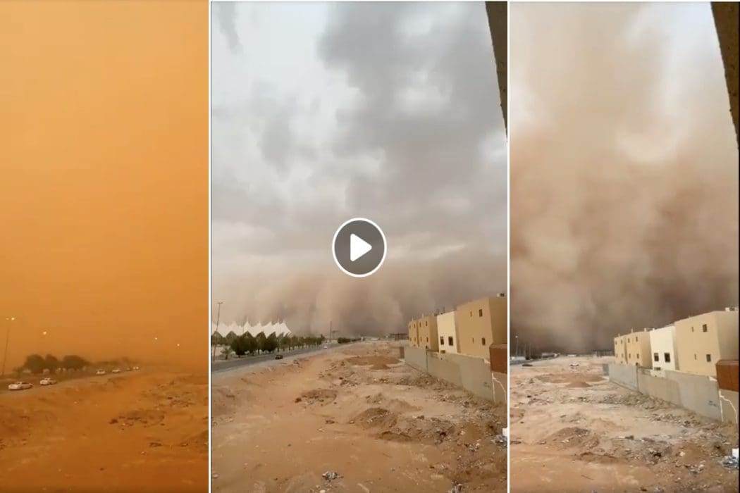 لا يصور موجة الغبار في الرياض مؤخرا
