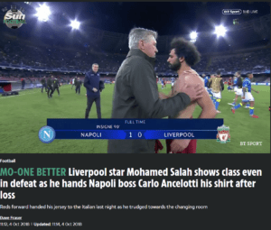 محمد صلاح وكارلو انشيلوتي