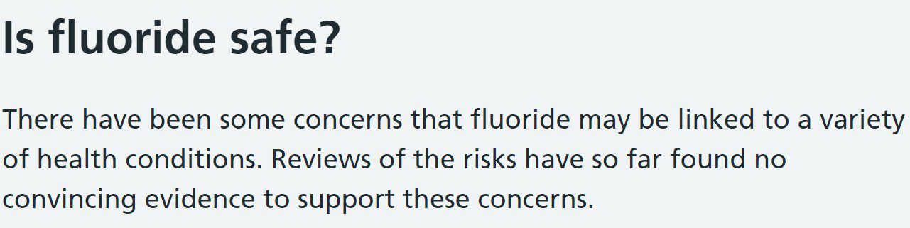 الفلورايد في معجون الاسنان آمن