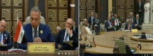 وزير الخارجية العراقي نائم خلال كلمة رئيس الوزراء