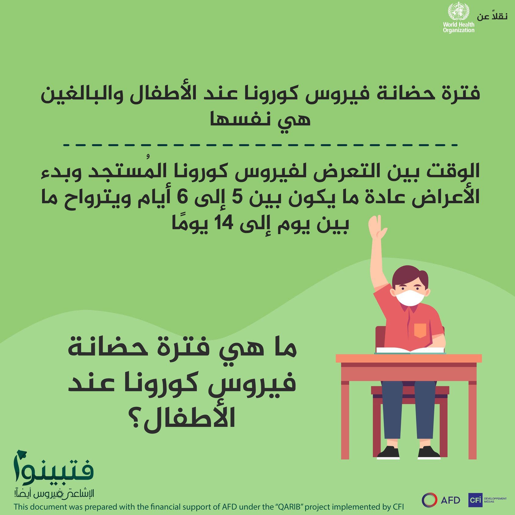 ما هي فترة حضانة فيروس كورونا عند الأطفال؟