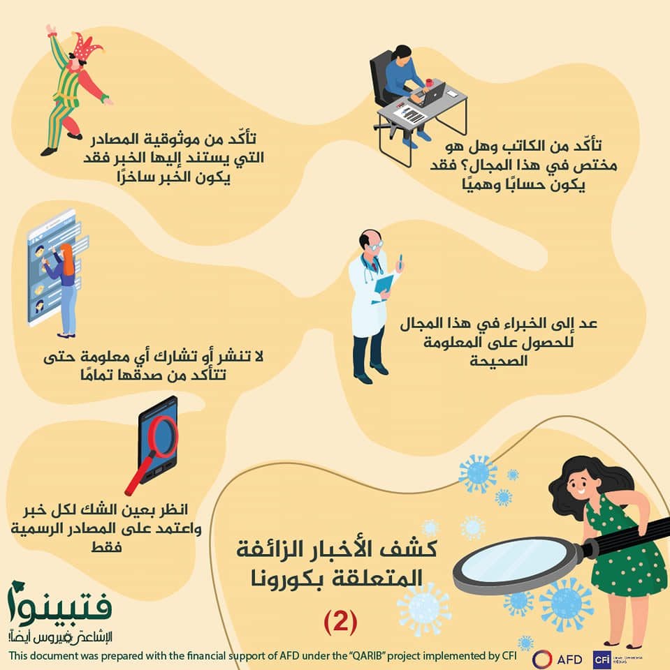 نصائح لكشف الأخبار الكاذبة المتعلقة بكورونا 2